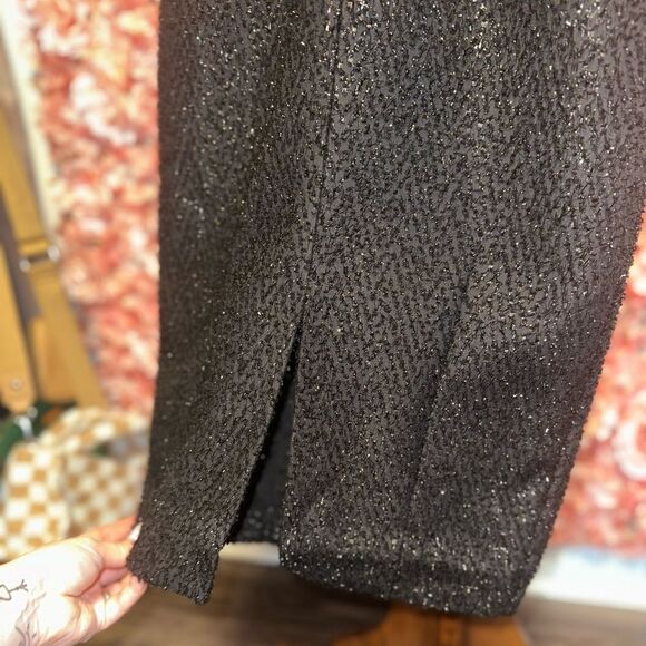 H&M (4) Black Dress with Slit in Back - Picture 8 of 9